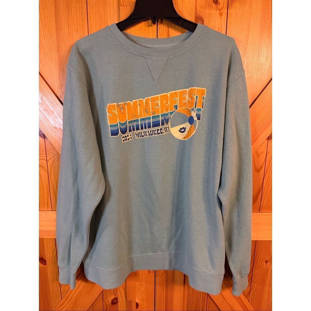 U.S. Apparel Milwaukee Summerfest 2024 Seafoam Green Sweatshirt Size XL (6506)